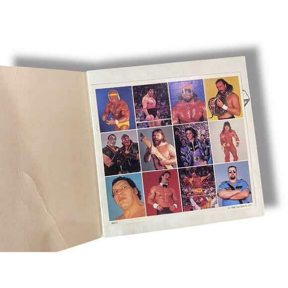 WWF Superstars Of Wrestling 1989 Sticker Book W/ 12 Collector Stickers Intact - Picture 2 of 8